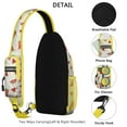 thumbnail image 3 of Cute Watermelon Print Sling Backpack for Summer, Tropical Fruit Pattern Crossbody Daypack, Watermelon Lovers Sunshine Beach Design, Aesthetic and Lightweight Adjustable Strap, 3 of 5