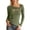 Army Green, variant on Women's T Shirts Summer Long Sleeve Asymmetric Hem Slim Fit Casual Basic Top Womens Spring Tops Army Green L