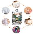 thumbnail image 4 of 2 Pack Beautiful Soft Lilies Flower Qtip Holder Dispenser Clear Plastic Storage Apothecary Jars for Cotton Swabs Balls Pads Floss, 4 of 7