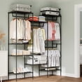 thumbnail image 4 of GloryStar Heavy Duty Closet Rack, Adjustable Metal Clothing Organizer with 4 Hang Rods and 8 Shelves, Freestanding Design, 4 of 7