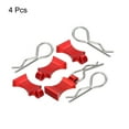 thumbnail image 3 of Uxcell 4pcs RC Body Clips with Pull Tabs for 1/8 1/10 Scale Model Truck RC Car Crawler Truck Replacement Parts Red, 3 of 7