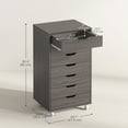thumbnail image 3 of Vinsetto Classeur Mobile avec Tiroirs Classeur avec Roulettes Gris, 3 of 10