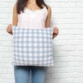 thumbnail image 2 of Light Blue Plaid Pillow Covers 18x18 Inch Decorative Throw Pillow Cover, Modern Minimalist Country Sofa Pillowcases Accent Cushion Case Home Decor Bedroom Living Room, 2 of 6