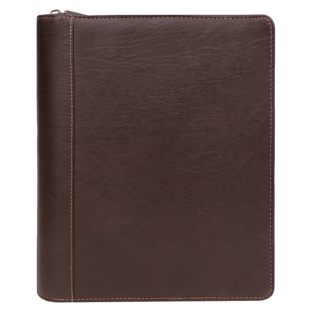 FranklinCovey Classic Breckenridge Leather Zipper Binder Brown