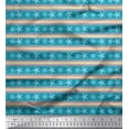 thumbnail image 1 of Soimoi Rayon Fabric Stripe & Snowflake Artistic Print Fabric by Yard 42 Inch Wide, 1 of 3