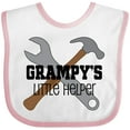 thumbnail image 3 of Inktastic Grampy Grandpa's Little Helper Boys Baby Bib, 3 of 4