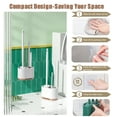 thumbnail image 3 of XXXFLOWER 3-in-1 Toilet Brush Set with Holder, Wall Mounted - No Splash Cleaning, Easy Drain Design, Durable and Hygienic, 3 of 7