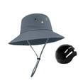 thumbnail image 4 of Sombrero de sol Yinane sombrero de pesca Protección Solar verano Visera gris, 4 of 8