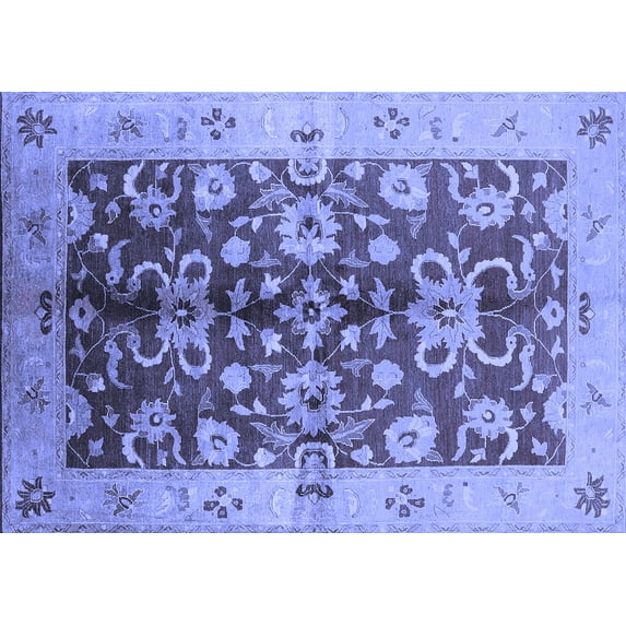 Ahgly Company Indoor Rectangle Oriental Blue Traditional Area Rugs, 4' x 6'