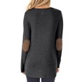 thumbnail image 5 of Abcnature Womens Long Sleeve Casual Round Neck Loose Tunic Top Blouse T-Shirt Sweatshirt Gray 3XL, 5 of 6
