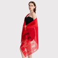 thumbnail image 2 of SWSMCLT Women's Elegant Pashmina Fashion Soft Fall Luxury Pashmina Shawl Muffler Lace Party Light Holiday Red One Size, 2 of 4
