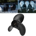 thumbnail image 4 of Boat Motor Propeller, Outboard Motor Propeller 10 Splines Teeth Low Resistance Positive Negative Rake  Replacement For  8-20HP For High Speed Applications, 4 of 8