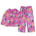thumbnail image 3 of Bluey Pajamas Toddler Girl's Bingo Muffin Long Sleeve Button Up Pant Set, 3 of 5