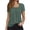 AB966 Green, variant on T Shirts For Women Solid Color Short Sleeve Square Neck Basic Tee Lightweight Cute Ladies Everyday Casual Wear Size Xl