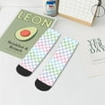 thumbnail image 7 of Pofeuu Colorful Checkerboard Print 30cm Socks, Adult Running Hiking Socks for Youth and Adult, 7 of 7