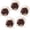 Coffee, variant on 5pcs Pearl Beaded Satin Wrist Corsage Artificial Flowers, Women Corsages Wristlet Décor for Prom/Wedding/Anniversary, etc. (Burgundy)