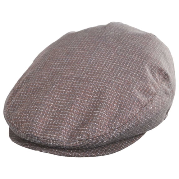 Tenby Mini Windowpane Cotton Ivy Cap - S  - Mocha