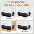thumbnail image 4 of Comfyanno Under Door Draft Stopper - Bottom Door Gap Filler & Seal - Windproof Coating Cover - Fits 24” to 30” Door - Block Noise, Sound, Hot Air, Light, Wind - Easy Install Draft Blocker - Black, 4 of 7