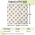 thumbnail image 2 of White Cow Engineer Pattern Square Fitted Tablecloth with Elastic Edge,Square Table Cover,Washable Elastic Table Cover for Home Kitchen Party Decor 36"x36", 2 of 6