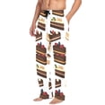 thumbnail image 2 of FORMRS Mens Pajama Pants with Pockets Soft Cotton Sleepwear Lounge Bottoms, Sizes S-2XL, White Cakes Pattern, 2 of 7