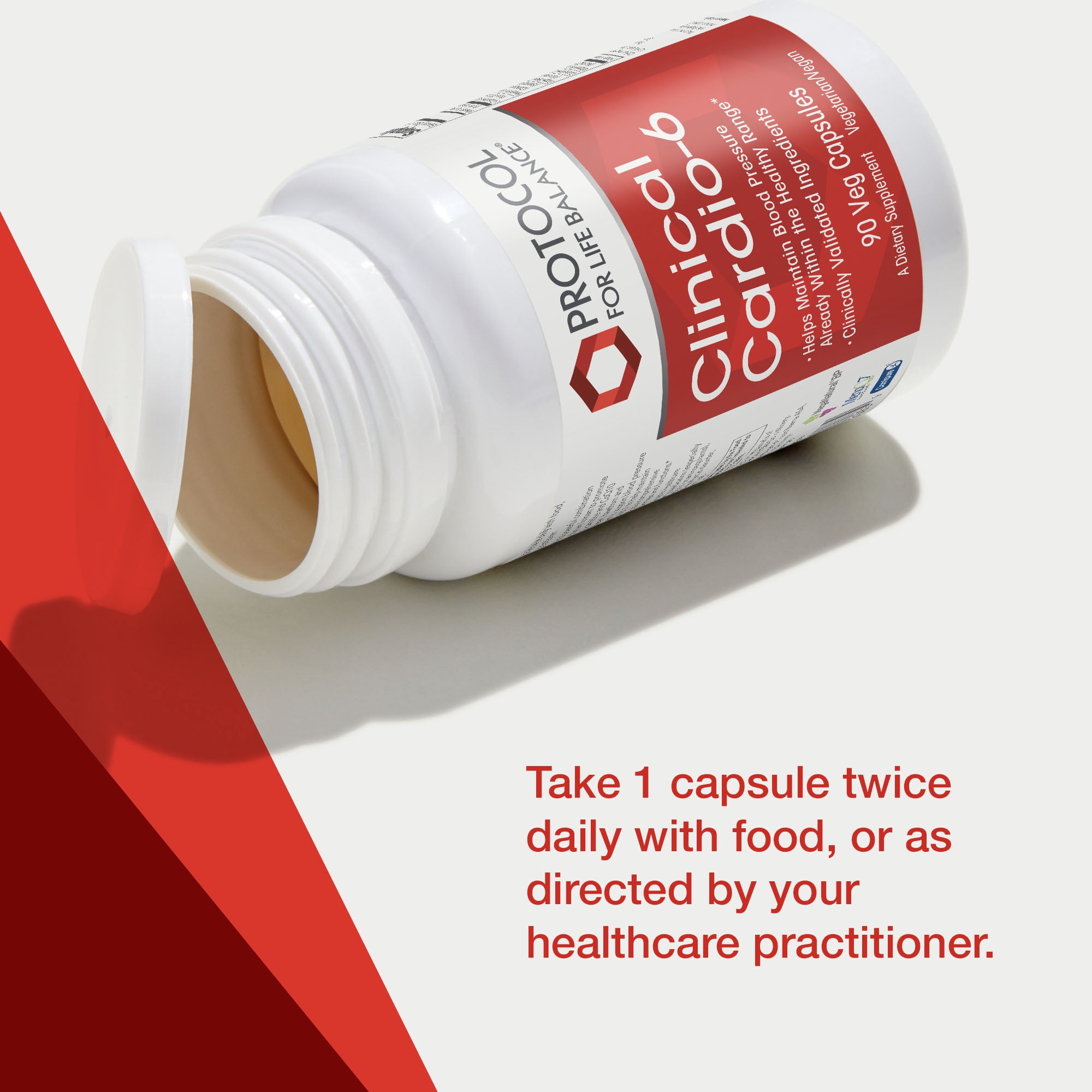 Protocol Clinical Cardio-6 - Blood Pressure Support with CoQ10, Vitamin K2, Grape Seed - 90 Veg Caps