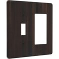 thumbnail image 2 of Nadoabtm Outlet Covers Rustic Vintage Dark Brown Wood Grain 1 Toggle 1 Rocker Combination Decorative Wall Plate Light Switch Cover Plate Electrical Switch Plates for Farmhouse Home Decor, 2 of 8