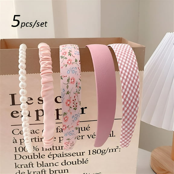 VANIDO 5PCS Set Of Women's Hair Bands, Headband, HairHoopbandfor Girls, Hair Accessories