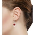 thumbnail image 2 of 925 Sterling Silver Earring For Women Red Garnet Quartz Gemstone Silver Drop Dangle Earrring January Birthstone Costume Silver Earring Birthday Gift For Mom Gemstone 925 Silver Jewelry, 2 of 4
