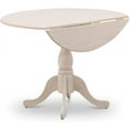 thumbnail image 5 of East West Furniture DMT-ABC-TP Dublin Kitchen Dining Table - a Round Wooden Table Top with Dropleaf & Pedestal Base, 42x42 Inch, Wirebrushed Buttercream, 5 of 9