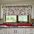 thumbnail image 3 of Yayeee Kitchen Curtains Tier Set of 2 Light Filtering 57"x36" Over Sink Window Panels, Gray Acorns Pattern, 3 of 7