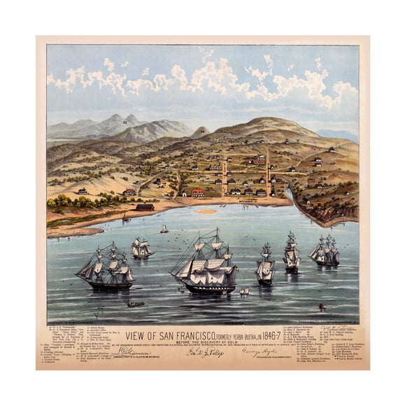 Trademark Fine Art 'View Of San Francisco' Canvas Art by Vintage Lavoie
