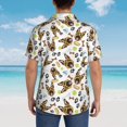 thumbnail image 6 of Balery German Shepherd Dog Print Men's Hawaiian Shirts Short Sleeve Beach Shirt Relaxed Fit Vacation Button Down Shirts-3X-Large, 6 of 9