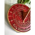 thumbnail image 3 of Parents Ruby for Mom and Dad - Anniversary Unique Gift Idea Sundial Home Garden Decor, Home Decor,Or Garden Present Idea, Couples Celebration, Handmade Sundial, 3 of 6