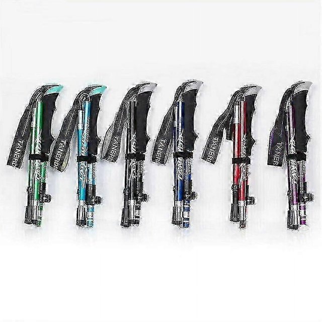 Bastones de trekking plegables yuxing Bastón de senderismo Antishock Tz Negro 95-110cm