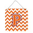 thumbnail image 1 of "Treasures Chevron Orange and Regalia Letter P Wall or Door Hanging Prints CJ1062-PDS66, 6"" H x 6"" W" Caroline's Treasures CJ1062-PDS66, 1 of 1