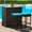 Mix Brown + Turquoise, variant on Costway 3PCS Patio Rattan Wicker Bar Table Stools Dining Set Cushioned Chairs Garden