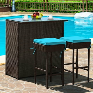Rattan Pub Tables Sets in Kitchen Dining Furniture Walmart