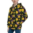 thumbnail image 2 of Kdxio Daisies Flowers Pattern Kids Boys Girls Zip Up Hoodie 3D Printed Hooded Sweatshirt Hoody Coat with Pocket 7-12 Y-Small, 2 of 6