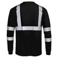 thumbnail image 3 of WMTBSRSW Men's Long Sleeve Shirts Hi Vis Safety Shirts Breathable Reflective Striped Work Shirts Patchwork Pullover Tops Black XXL, 3 of 3