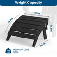 thumbnail image 5 of JUSTLET Foldable Footstool/ Ottoman for Adirondack Chairs - HDPE Material, All - Weather & Waterproof, Black, 5 of 8