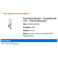 thumbnail image 2 of Front Shock Absorber - Compatible with 1974 - 1978 Ford Mustang II 1975 1976 1977, 2 of 2
