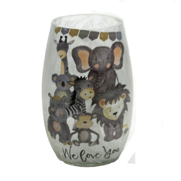 Stony Creek Cute Animal Pre-Lit Small Vase Glass Baby Animals Skr9204 Animals