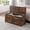 Rustic Brown, variant on Storage Bench, Retro, White Chest with 2 Hinges, Entryway Organizer with 300 lb Capacity, Toy Box for Bedroom Living Room, Rustic Brown