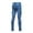 Light Blue, variant on Men's Vintage Ripped Hop Jeans Distressed Side Pocket Stretch Denim Pants Patches Slim Fit Harem Jean Trousers