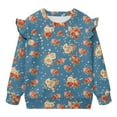 thumbnail image 5 of DISNIMO Floral Printed Sweatshirt for Toddler Girl Long Sleeve T-Shirts Crewneck Pullover Tops Fall Winter Clothes 1-2 Years, 5 of 7