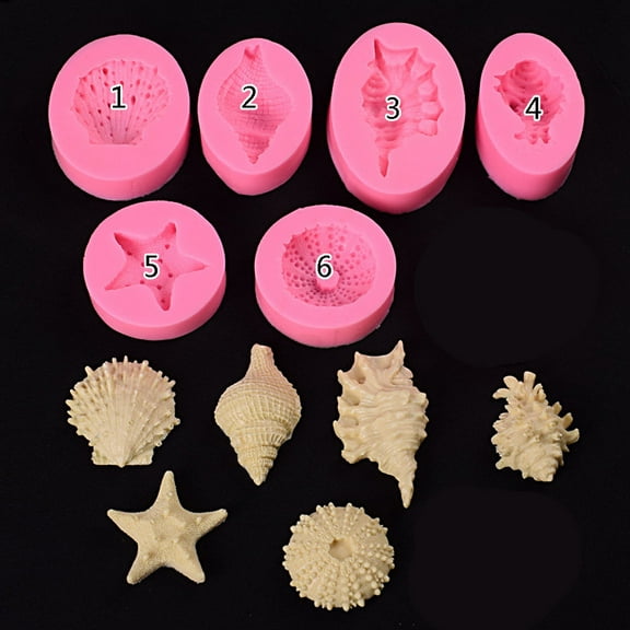 Niceauty 6pcs Seashell Cake Mold Versatile Silicone Moulds Safe for Food for Amateur Cooks