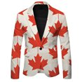 thumbnail image 1 of WILLBEST Men's Casual Suit Jacket with Canadian Maple Lightweight Comfortable Stylish for Spring Summer Fall Daily Wear S h-Red, 1 of 5