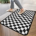 thumbnail image 4 of Black and White Checkered Pattern Door Rugs,Washable Non Slip Door Mats Indoor,Decorative Door Mats,Entry Mat Indoor for Entrance,Bedroom,Kitchen,Bathroom,30"x17", 4 of 6