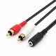 thumbnail image 1 of Cable de audio Qicheng & Lys de 3,5 mm hembra a 2 RCA macho de 30 cm, 1 of 6