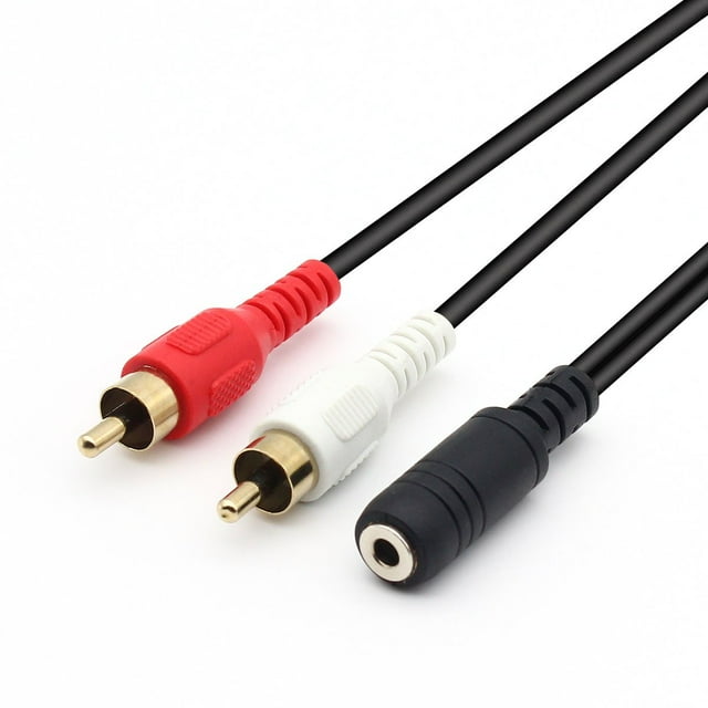 Cable de audio Qicheng & Lys de 3,5 mm hembra a 2 RCA macho de 30 cm